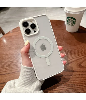 Силіконовий чохол "Luxury Acrylic" with MagSafe для Apple iPhone 15 Pro Білий