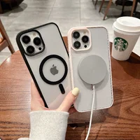 Силиконовый чехол "Luxury Acrylic" with MagSafe для Apple iPhone 14 Pro Max Черный