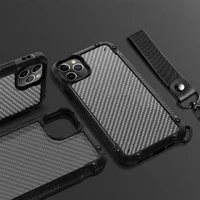 Противоударный чехол "Carbon Lanyard" для iPhone 12 Pro Max Черный