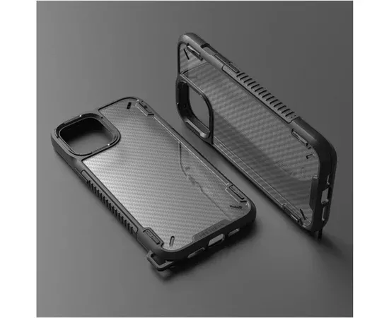 Противоударный чехол "Carbon Lanyard" для iPhone 13 Pro Черный