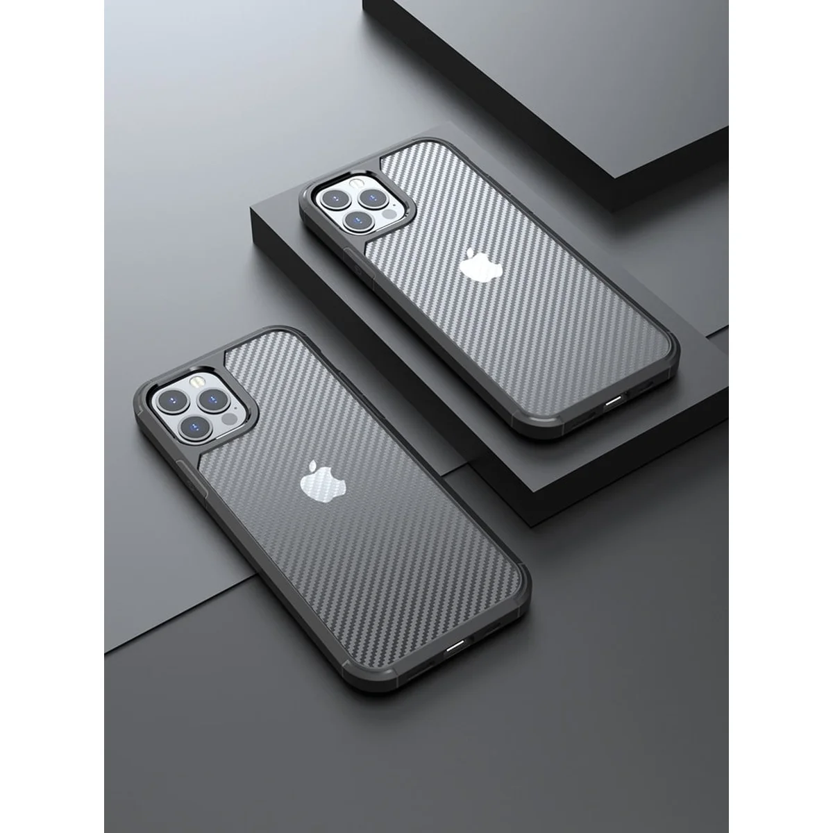 Противоударный чехол "Carbon Matte" для iPhone 14 Pro Max Черный