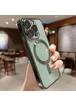 Силиконовый чехол "Shining Plating" with MagSafe для iPhone 13 Pro Max Зеленый