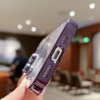 Силіконовий чохол "Shining Plating" with MagSafe для iPhone 14 Pro Max Темно-фіолетовий