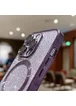 Силиконовый чехол "Shining Plating" with MagSafe для iPhone 12 Pro Темно-фиолетовый