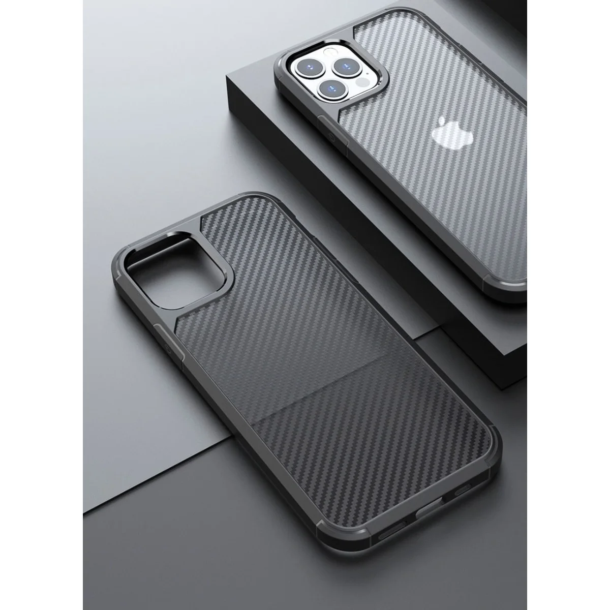 Противоударный чехол "Carbon Matte" для iPhone 14 Pro Max Черный