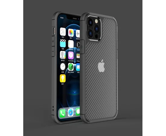 Противоударный чехол "Carbon Matte" для iPhone 13 Pro Max Черный