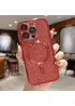 Силиконовый чехол "Shining Plating" with MagSafe для iPhone 15 Pro Max Красный