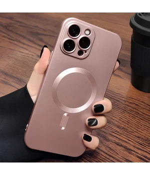 Силиконовый чехол "Luxury Matte" with MagSafe для Apple iPhone 13 Pro Розовый
