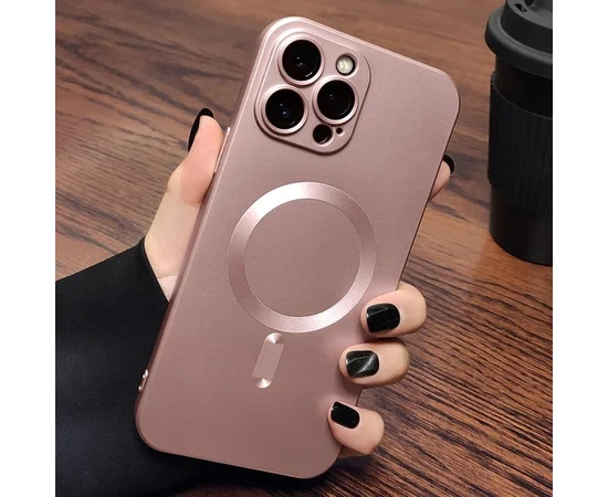 Силиконовый чехол "Luxury Matte" with MagSafe для Apple iPhone 15 Pro Max Розовый