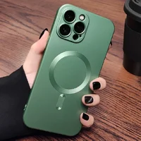 Силиконовый чехол "Luxury Matte" with MagSafe для Apple iPhone 15 Pro Max Зеленый