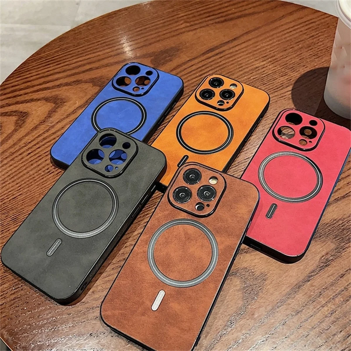 TPU+PC чохол "Luxury Leather" with MagSafe для Apple iPhone 11 Pro Max Сірий