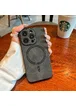 TPU+PC чехол "Luxury Leather" with MagSafe для Apple iPhone 15 Pro Max Серый