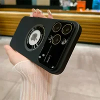 Пластиковый чехол "Slim Matte" with MagSafe для Apple iPhone 12 Pro Max Черный