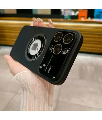 Пластиковий чохол "Slim Matte" with MagSafe для Apple iPhone 15 Pro Max Чорний