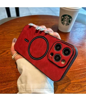 TPU+PC чохол "Luxury Leather" with MagSafe для Apple iPhone 11 Pro Червоний