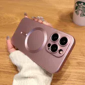 Силиконовый чехол "Luxury Matte" with MagSafe для Apple iPhone 13 Pro Max Розовый