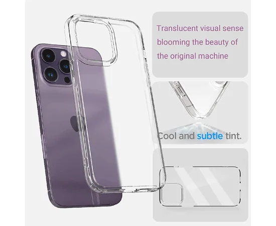 Силіконовий чохол "Thin Transparent" для Apple iPhone 14 Pro Безбарвний (Прозорий)