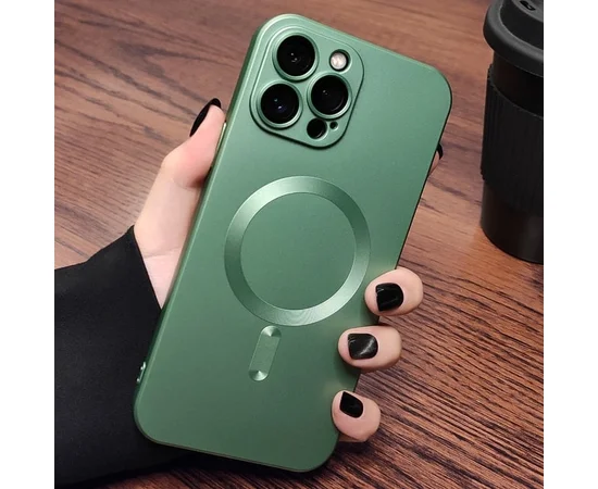 Силіконовий чохол "Luxury Matte" with MagSafe для Apple iPhone 13 Pro Зелений
