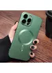 Силиконовый чехол "Luxury Matte" with MagSafe для Apple iPhone 15 Pro Зеленый