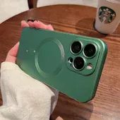 Силиконовый чехол "Luxury Matte" with MagSafe для Apple iPhone 14 Pro Max Зеленый