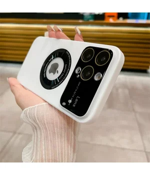 Пластиковый чехол "Slim Matte" with MagSafe для Apple iPhone 15 Pro Max Белый