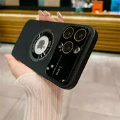 Пластиковый чехол "Slim Matte" with MagSafe для Apple iPhone 15 Pro Max Черный