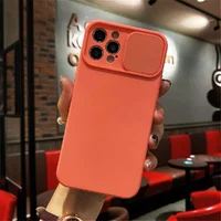 Силиконовый чехол "Lens Protection" для iPhone 14 Pro Max Розово-оранжевый