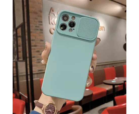 Силиконовый чехол "Lens Protection" для iPhone 14 Pro Max Бирюзовый