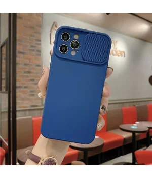 Силіконовий чохол "Lens Protection" для iPhone 14 Pro Max Синій