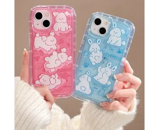 Силиконовый чехол "Funny Pets" для iPhone 15 Plus Голубой