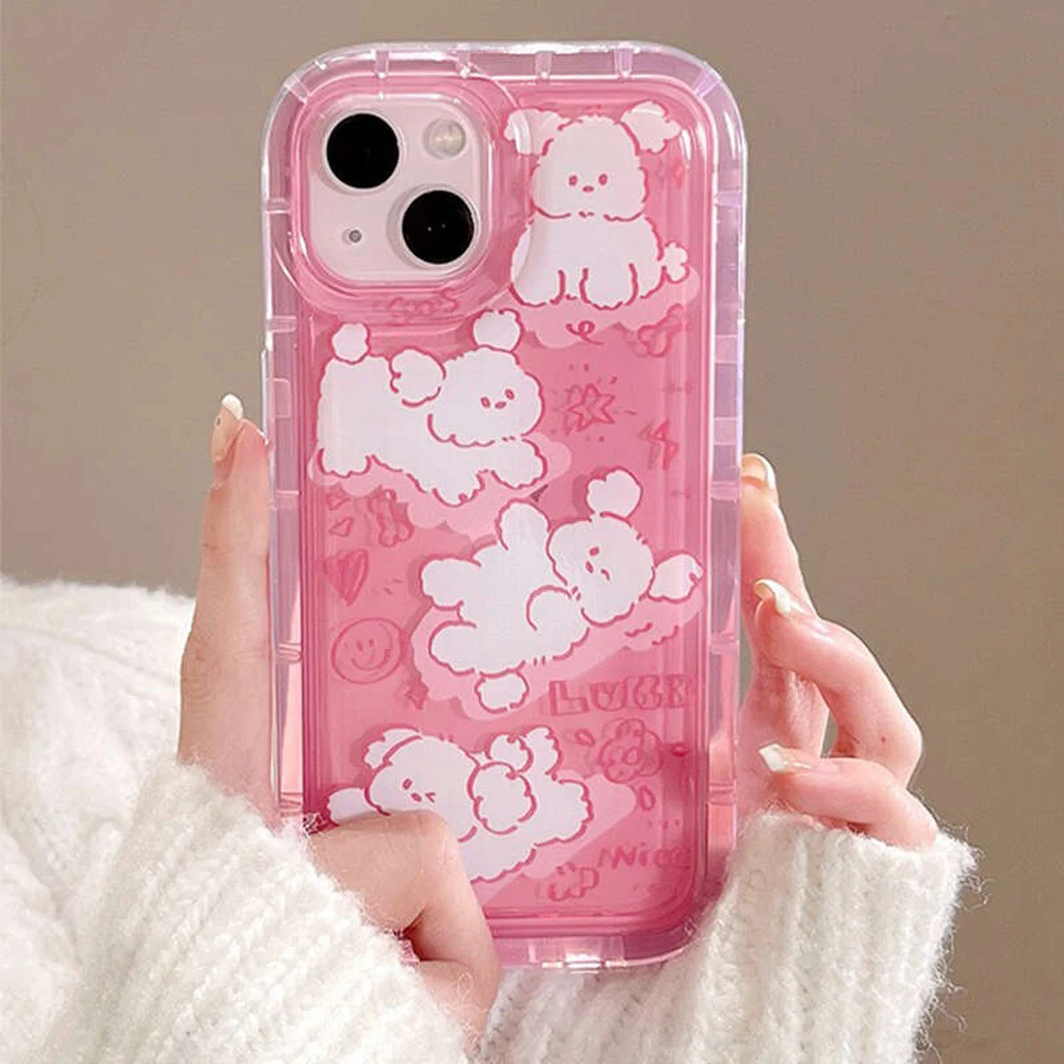 Силиконовый чехол "Funny Pets" для iPhone 15 Plus Розовый