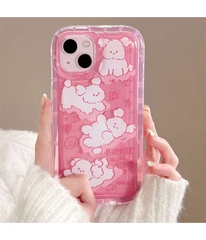 Силиконовый чехол "Funny Pets" для iPhone 15 Розовый Силиконовый чехол "Funny Pets" для iPhone 15 Розовый