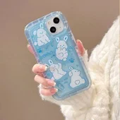 Силіконовий чохол "Funny Pets" для iPhone 15 Plus Блакитний