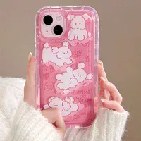 Силиконовый чехол "Funny Pets" для iPhone 15 Plus Розовый