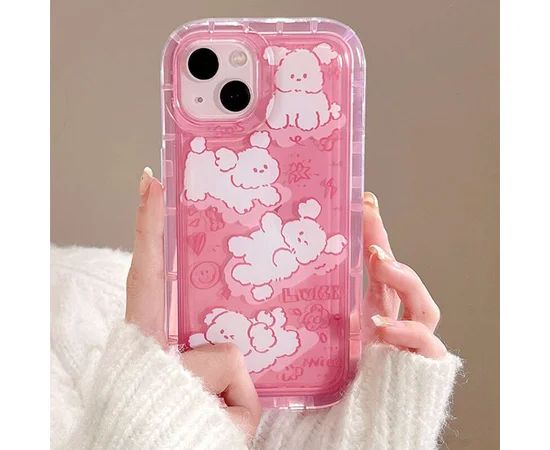 Силиконовый чехол "Funny Pets" для iPhone 15 Розовый