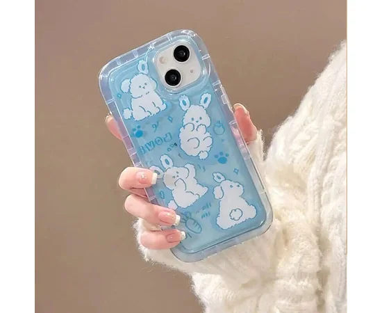 Силиконовый чехол "Funny Pets" для iPhone 15 Голубой