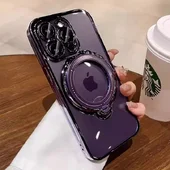 Силиконовый чехол "Transparent Standing" с подставкой для iPhone 11 Pro Фиолетовый