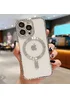 Силиконовый чехол "Transparent Plating" with MagSafe для Apple iPhone 14 Pro Серебряный