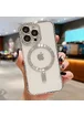 Силіконовий чохол "Transparent Plating" with MagSafe для Apple iPhone 12 Pro Max Срібний
