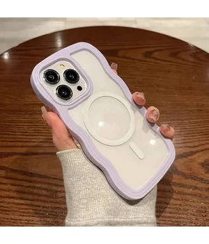 Силиконовый чехол "Wavy Lines" with MagSafe для Apple iPhone 14 Pro Max Фиолетовый Силиконовый чехол "Wavy Lines" with MagSafe для Apple iPhone 14 Pro Max Фиолетовый