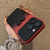 Силіконовий чохол "Black Heart" для iPhone 15 Pro Max Бордовий