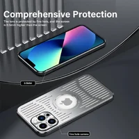 Алюминиевый чехол "Metal Heat" Case with MagSafe для Apple iPhone 15 Pro Черный