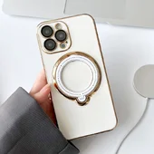 Силиконовый чехол "Plating Silicone" с подставкой для iPhone 12 Pro Max Белый