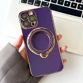 Силиконовый чехол "Plating Silicone" с подставкой для iPhone 14 Pro Max Фиолетовый