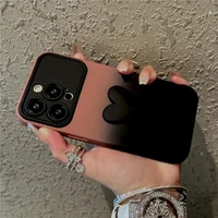 Силиконовый чехол "Black Heart" для iPhone 14 Pro Коричневый