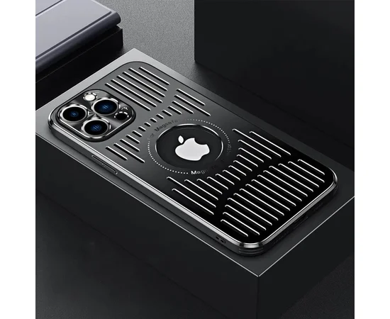 Алюминиевый чехол "Metal Heat" Case with MagSafe для Apple iPhone 14 Pro Max Черный