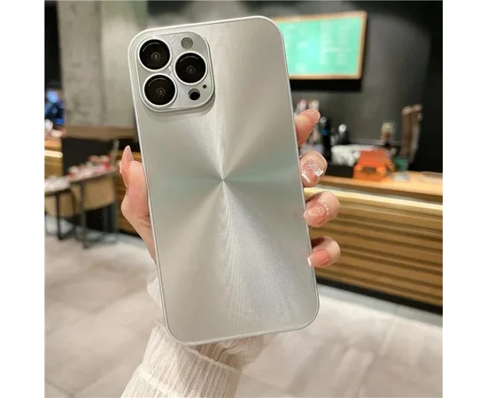 Силиконовый чехол "CD Line" для iPhone 15 Pro Серебряный