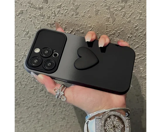 Силиконовый чехол "Black Heart" для iPhone 14 Pro Max Графитовый