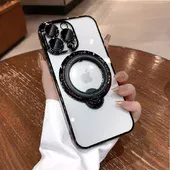 Силиконовый чехол "Transparent Standing" с подставкой для iPhone 12 Pro Черный