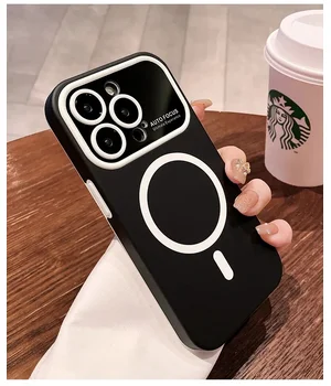 Противоударный чехол "Matte Larg" Case with MagSafe для Apple iPhone 15 Pro Max Черный Противоударный чехол "Matte Larg" Case with MagSafe для Apple iPhone 15 Pro Max Черный